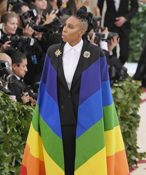 Locs, Faux Locs Were In Abundance At The 2018 Met Gala Lena Waithe, Best Met Gala Looks, Lgbtq Fashion, Concert Outfit Ideas, Gay Flag, Career Inspiration, Amal Clooney, The Met Gala, Rainbow Fashion