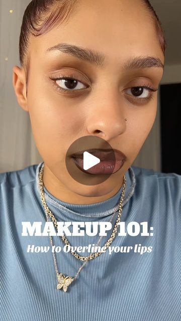 Mariyah on Instagram: "MAKEUP 101: How to overline your lips perfectly 🤍😤 

#makeup101 #makeuptutorial #makeuptips #makeuphack #makeuptipsandtricks #makeup #makeupreels #makeuptrends #lipcombo #lipcombos #lipcombooftheday #lips" How To Overline Your Lips, Overline Lips, Overlined Lips, Makeup 101, Instagram Makeup, Your Lips, May 22, Makeup Trends, Makeup Tips