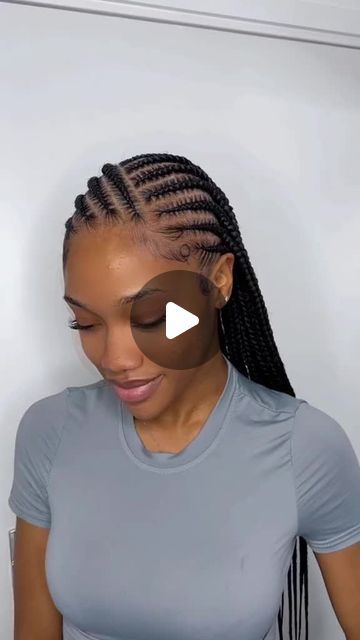 Braid Hairstyles on Instagram: "Just found the cutest Fulani Braids by @braidsby__nia! 😍 Perfect for a fresh, everyday look. Who else is trying this? Let's chat! 👌🏾✨" 6 Conrows Lines For Black Women, Brazilian Wool Cornrows, Easy Fulani Braids Hairstyles Designs, Fulani Weave, Easy Fulani Braids, Natural Cornrow Hairstyles For Women, Feedin Braids With Knotless, How To Style Fulani Braids, Black Girls Braids Hairstyles