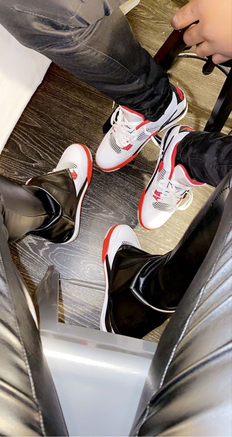 Jordan 4s Couples Matching Couple Matching Shoes Jordans, Matching Shoes For Couples Jordans, Matching Couples Shoes, Matching Jordans Couples, Matching Shoes With Boyfriend, Matching Sneakers Couples, Couples Matching Shoes, Sneakerhead Couples, Matching Couple Shoes