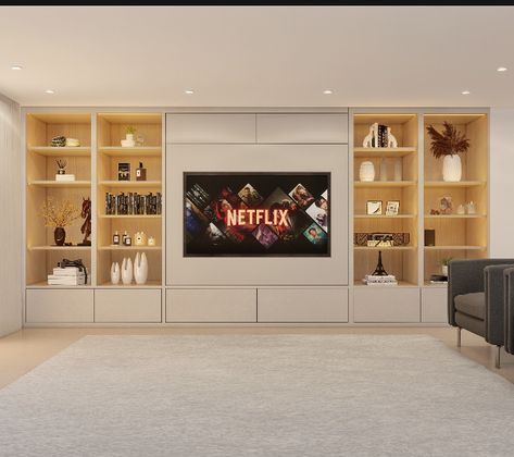 Large Media Wall, Tv Wall Design Luxury Living Rooms, Tv Wall Stand, Wall With Texture, Tv Wall Built In Ideas, Decorating Tv Wall, Built In Ideas, Media Walls, Media Wall Unit