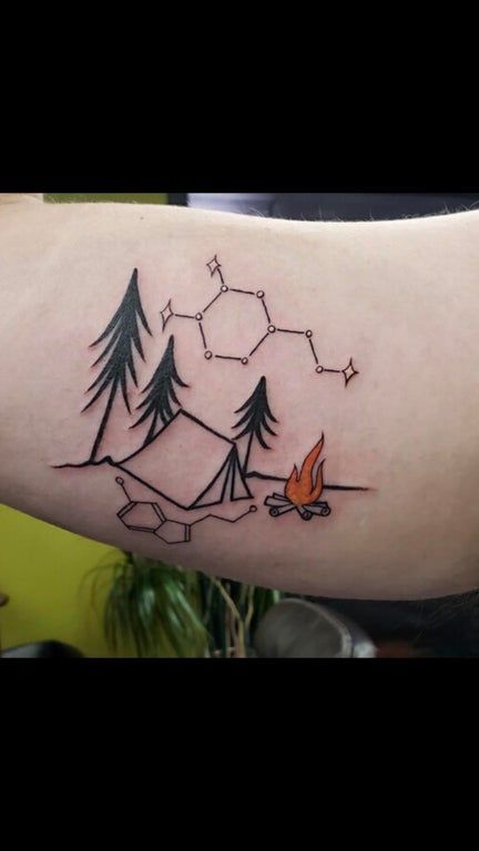 Tree Tatoos, Min Tattoo, Dopamine Tattoo, Redwood Tattoo, Small Nature Tattoo, Camping Tattoo, Z Tattoo, Prison Tattoos, Band Tattoo Designs