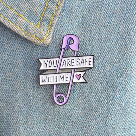 Weiy Creative Safety Pin Design Brooch Pin Lovely You Are Safe With Me Enamel Badge Fashion Chic Funny Stylish Shirt Sweater Pin Jeans Jacket Coat Clothes Bags Decoration: Amazon.co.uk: Amazon.co.uk: Safe With Me, Heart Enamel Pin, Sweater Pin, Safety Pin Brooch, Enamel Badges, Quote Pins, Enamel Pin Badge, Heart Brooch, Enamel Lapel Pin