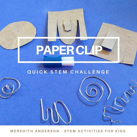 Quick STEM Challenge - Design and Create a Paper Clip! Meredith Anderson - Momgineer for STEM Activities for Kids Stem Towers, Simple Stem Challenges, Simple Stem Activities, Halloween Stem Activities, Stem Bins, Stem Activities For Kids, Easy Stem, Halloween Stem, Steam Challenges