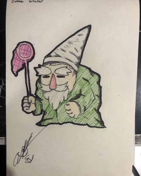 The Green Wizard Gnome #greenwizardgnome #meme #fanart @crawly_possessed1 Evil Gnome Art, Gnomes Art Drawings, Crawly Gnome, Wizard Drawing, Green Drawings, Magic Drawings, Gnomes Art, Gnome Drawing, Evil Gnome