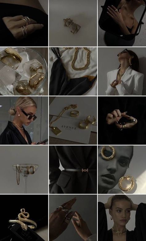 Instagram Grid Jewelry, Photo Ideas Jewellery, Jewelry Brand Instagram Feed Ideas, Jewelry Marketing Social Media, Jewelry Ig Feed, Jewelry Feed Instagram, Jewellery Instagram Grid, Jewellery Aesthetic Photography, Style Mood Board Fashion