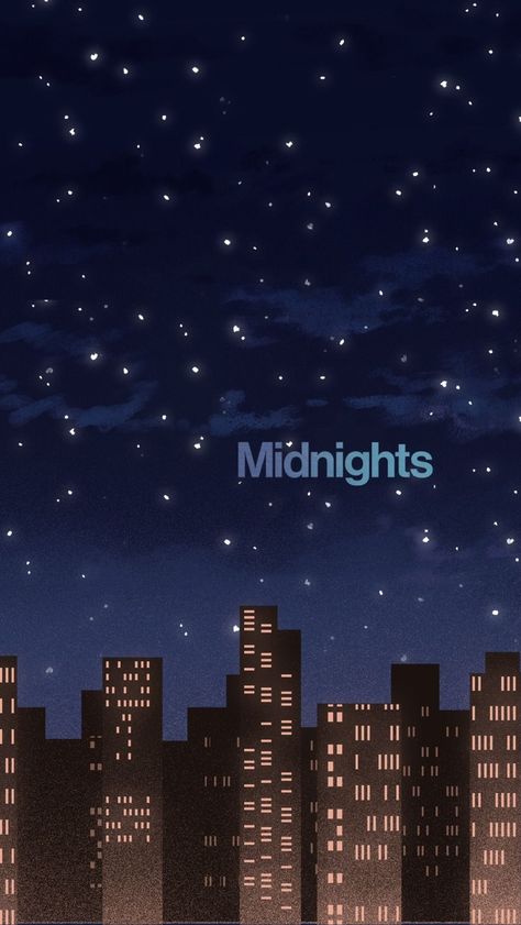 Album Aesthetic Wallpaper, Midnights Album Aesthetic, Midnight Wallpaper, Midnights Album, Midnight City, Album Aesthetic, Cute Wallpapers For Ipad, Night Stars, Blue Wallpaper Iphone