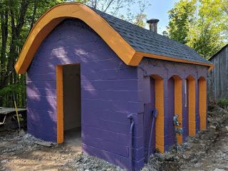 Cinder Block Shed Building, Cinder Block Shed, Masonry Building, Kiln Room, Masonry Design, Rubber Roofing, Shed Building, Masonry Paint, Small Building