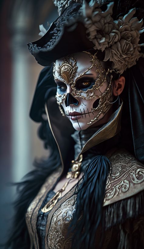 Venetian Carnival Masks, Gothic Fantasy Art, Sony A7, Halloween Artwork, Sugar Skull Art, Skull Artwork, Close Up Photography, Carnival Masks, Masks Art