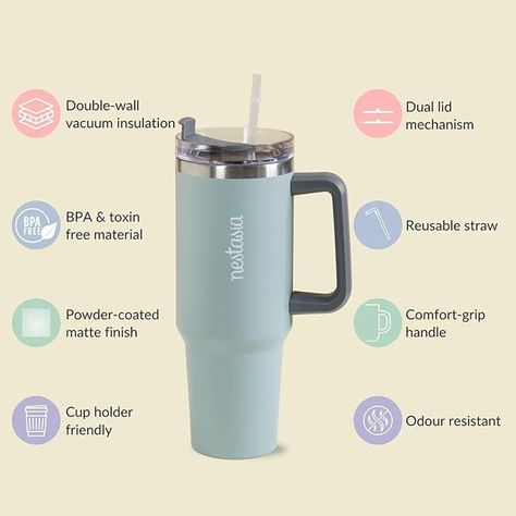 *28% OFF* on Nestasia 1.2 litre *Tumbler with Handle* Straw & Lid at ₹1,290 (MRP ₹1,790) Insulated Reusable Stainless Steel Water Bottle | Leak Proof Mug for Office, Gym, Travelling (Green) Get it on- https://amzn.to/4czecst 📎 Click the link in bio to grab fantastic deal 👉 https://bit.ly/FatafatDeals 📛 Note :- All Deals Are For Limited Time, Try To Click On Link ASAP Best Deals | Grab Fast #tumbler #insulatedtumbler #stanleycup #nestasia #stanley #trending #offer #deal Stanley Water Bottle Flip Straw, Insulated Tumbler With Handle, Stainless Steel Ceramic Lined Travel Mug With Handle And Lid, Stanley 30 Oz. Iceflow Tumbler With Flip Straw, Stainless Steel Travel Mug, Reusable Straw, Stainless Steel Water Bottle, Cup Holder, Straw