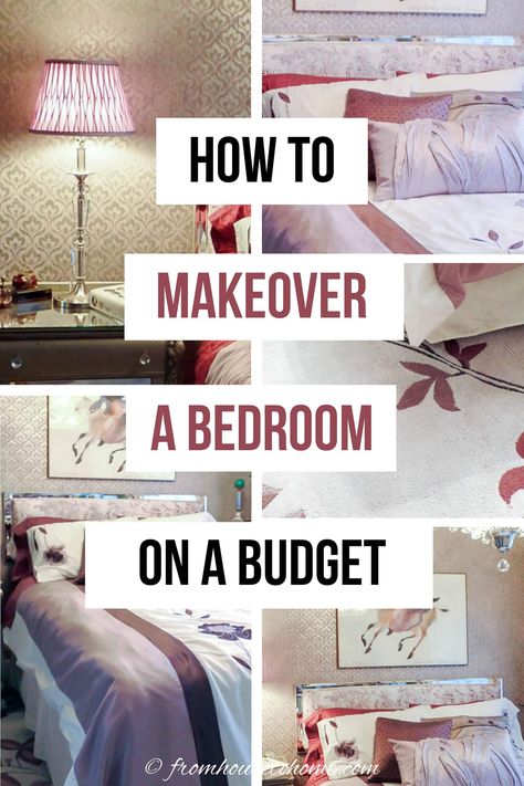 how to makeover a bedroom on a budget Low Budget Bedroom Design, How To Decorate A Bedroom On A Budget, Small Bedroom Makeover On A Budget, Home Bedroom Refresh, Easy Bedroom Makeover, Cheap Bedroom Makeover, Bedroom Makeover On A Budget, Budget Bedroom Makeover, Small Bedroom Makeover