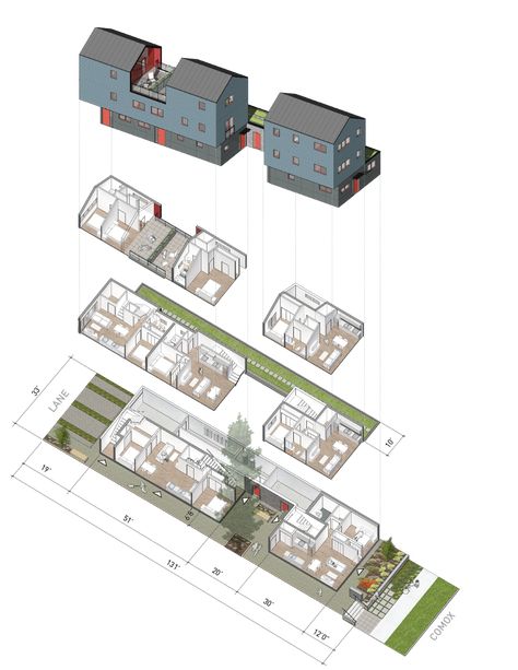 Mole Hill Missing Middle Housing — Haeccity Studio Architecture Missing Middle Housing, Infill Architecture, Infill House, Pocket Neighborhood, Structural Engineer, Collective Housing, Studio Architecture, Downtown Core, Conservation Of Natural Resources