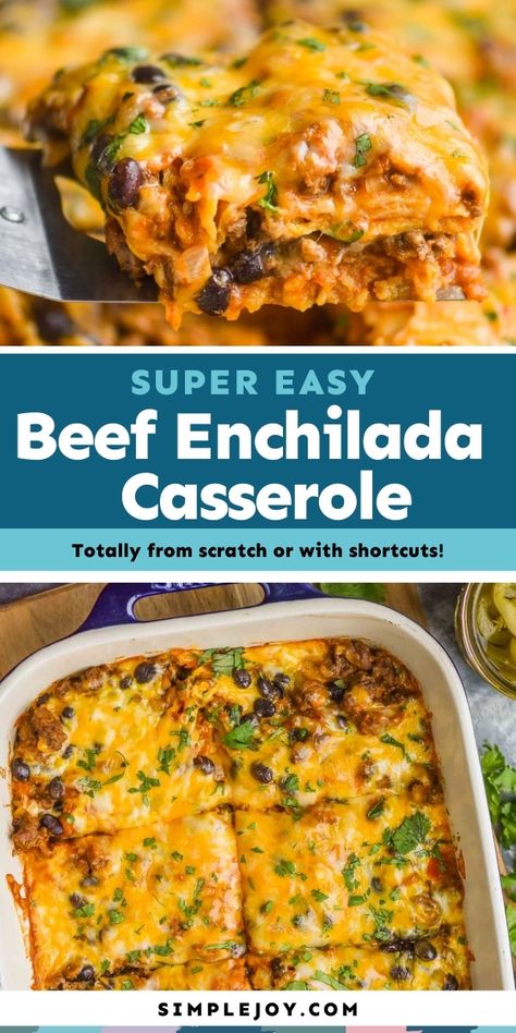 Traditional Enchiladas, Casserole Enchilada, Beef Enchilada Casserole, Beef Enchilada Recipe, Beef Enchilada, Recipes With Enchilada Sauce, Enchilada Casserole Recipes, Homemade Enchilada Sauce, Homemade Enchiladas