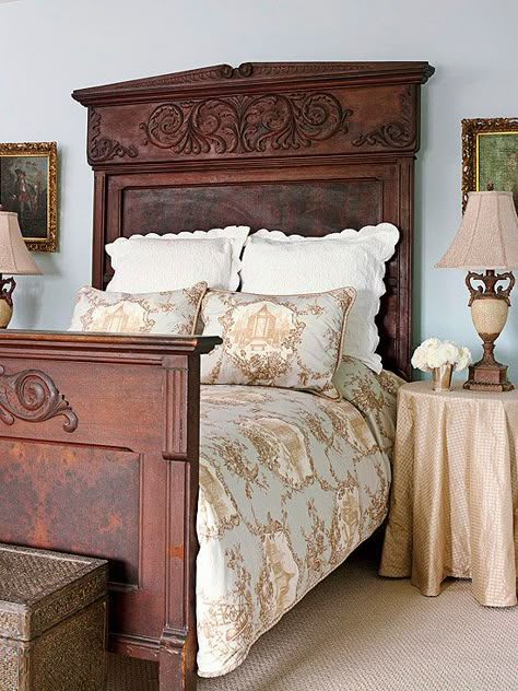 Create a sophisticated yet comfortable home with these French country decorating ideas that are inspired by rustic farmhouses and cottages in the French countryside. Learn the best ways to incorporate this decorating style into your kitchen, living room, bathroom, and bedroom decor. Periwinkle Walls, Toile Bedding, French Country Rug, Country Style Bedroom, French Country Bathroom, French Country Bedrooms, French Country Design, French Bedroom, Country Bedroom