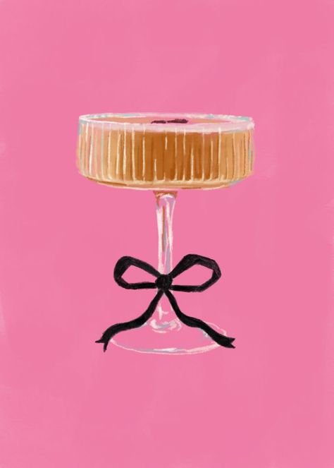 This hand-drawn espresso martini illustration with a stylish black bow adds a touch of elegance to your holiday decor or gifting ideas. Perfect for coffee lovers, cocktail enthusiasts, or anyone looking to elevate their Christmas aesthetic. Makes a unique addition to bar cart art or holiday cards!" #EspressoMartini #HolidayCocktails #ChristmasArt #ElegantDecor #CocktailIllustration #CoffeeLovers #BarCartStyle #FestiveGifting #ModernHolidayDecor #EtsyArtPrints #PinkAesthetic Aesthetic Espresso Martini, Illustration Nye, Bar Cart Painting Ideas, Espresso Martini Illustration, Espresso Martini Painting, Espresso Martini Art, Pink Illustration Aesthetic, Martini Glass Art, Espresso Martini Aesthetic