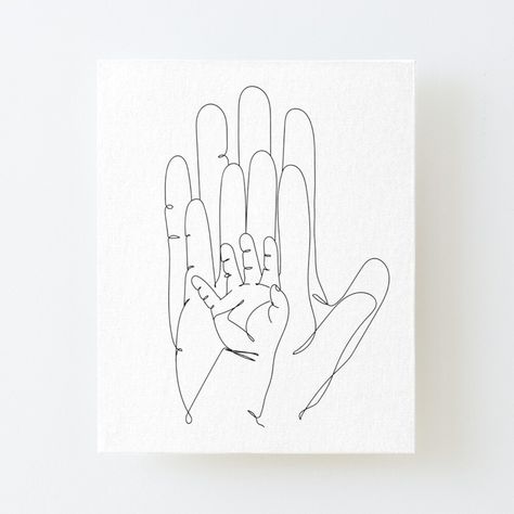 Get my art printed on awesome products. Support me at Redbubble #RBandME: https://www.redbubble.com/i/canvas-print/Family-Hands-Printable-One-Line-Drawing-Print-by-Valeria-Art/40819480.56DNM?asc=u Minimal Nursery Decor, Family Hands, Minimal Nursery, Baby Artwork, Family Figurine, One Line Art, Simple Line Drawings, Poster Minimalist, Abstract Line Art