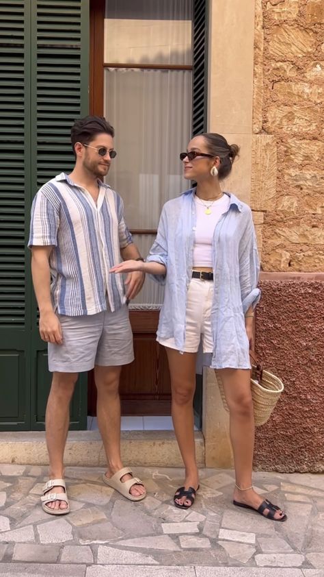 Mens Vacation Outfits, Europe Outfits Summer, Goa Outfits, Europe Summer Outfits, Vacation Outfits Men, Boyfriend Outfit, Couple Fits, Sibling Outfits, European Summer Outfits