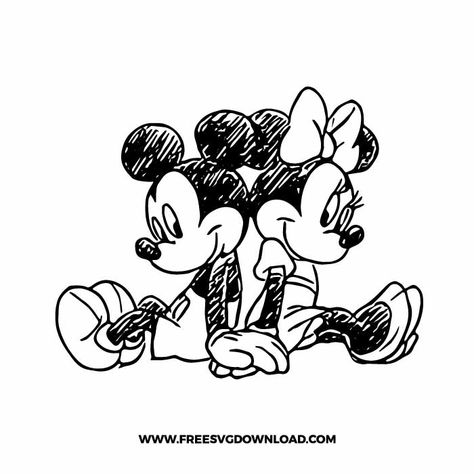 Mouse Sketch, Valentine Svg Files, Mickey Mouse Coloring Pages, Disney Silhouettes, Disney Free, Idee Cricut, Mouse Color, Mickey Mouse Art, Images Disney