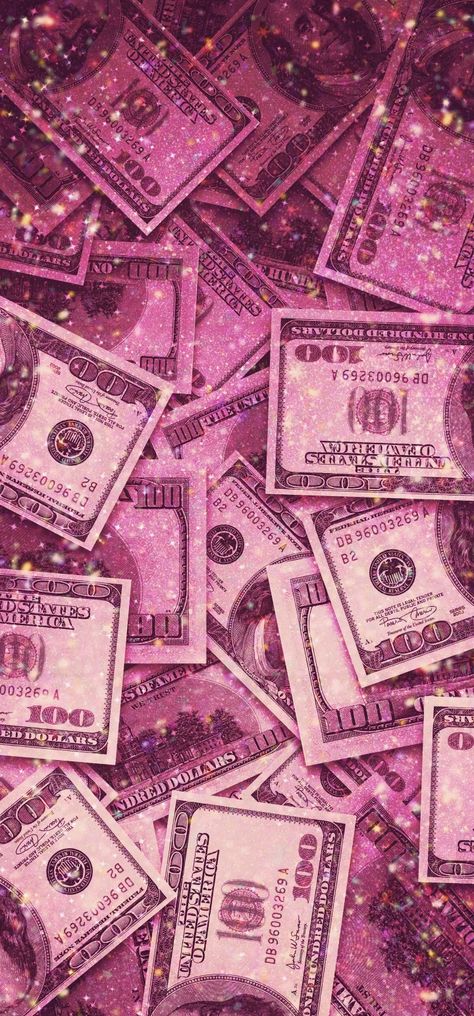 Pink Dollar Wallpaper, Money Highlight Cover, Dollar Wallpaper Iphone, Pink Money Aesthetic, Dollar Wallpaper, Glitter Money, Diamond Wallpaper Iphone, Money Pink, Pink Money