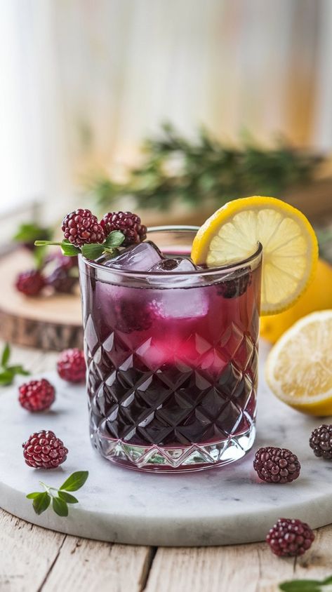 21 Best Gin Cocktails Recipe: Sip Your Way to Refreshing Bliss - Thirsty Tales Berry Cocktail Recipes, Winter Mocktails, Blackberry Gin, Bramble Cocktail, Best Gin Cocktails, Berry Cocktail, Gin Lemon, Gin Recipes, Best Gin