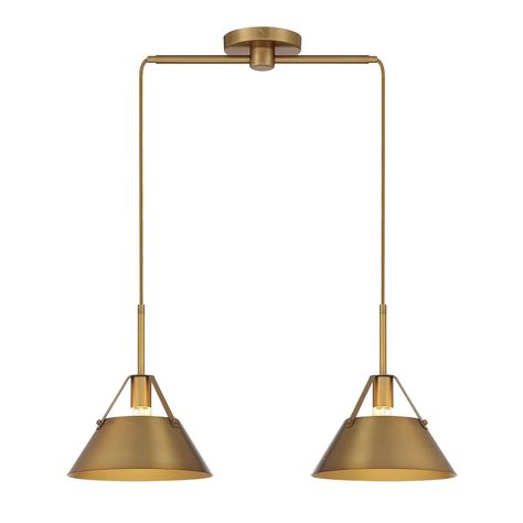 Gus Chandelier - Metal Shades - Shades of Light Home Depot Chandelier, Unique Chandeliers, Geometric Chandelier, Suspension Light, Chandelier Shades, Linear Chandelier, Light Chandelier, Brass Metal, Fabric Shades