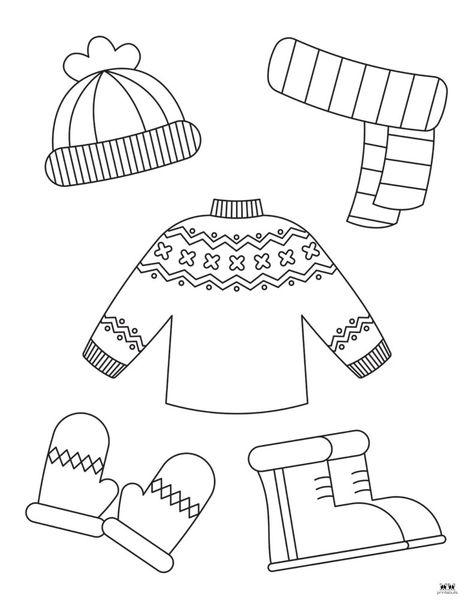 Choose from a wide variety of winter coloring pages for hours of indoor fun during the winter months! All pages can be printed from home. 100% FREE. Winter Colouring Pages, Winter Coloring Pages Free Printable, Printable Winter Coloring Pages, Clothes Worksheet, Winter Worksheets, Winter Coloring Pages, Coloring Pages Winter, Woolen Clothes, Kids Winter Outfits