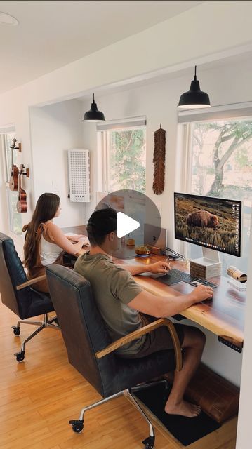 Slater Trout on Instagram: "Turning this space into a mini hallway office was the best move ever 🙌🏼

Thank you @upliftdesk for helping turn this once cluttered hallway bench into a productive office. These desks are the nicest we have ever owned 🖤

#upliftdesk #upliftdeskpartner #standingdesk" Uplift Desk, Productive Office, Hallway Bench, Hallway Office, Standing Desk, Hallway, Turning, Bench, Desk