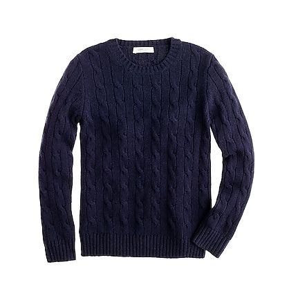 Navy Crewneck, Cashmere Jumper, J Crew Men, Cable Sweater, Kids Collection, Boys Sweaters, Girls Sweaters, Brooks Brothers, Crewneck Sweater