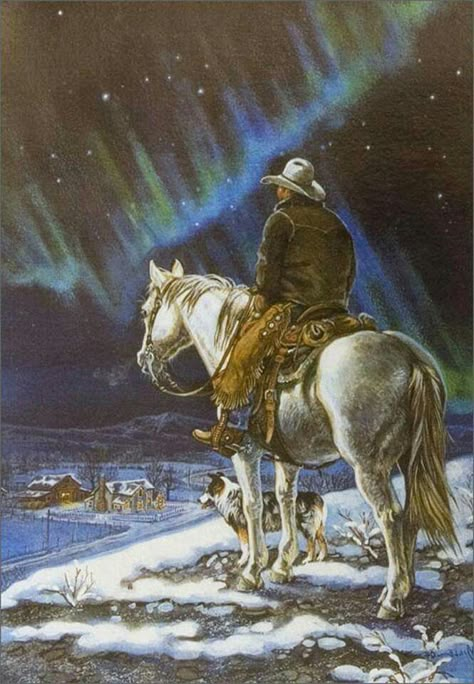 Western Christmas Cards, Western Gunslinger Art, Cowboy Prayer, Western Pictures, Cowboy Artists, Cowboy Pictures, Western Artwork, Cowboy Stuff, Mountain Men