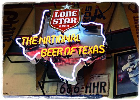 The National Beer of Texas - Lone Star Beer Lone Star Beer, Texas Beer, Automotive Decor, Beer Signs, Lone Star State, Alcohol Drink Recipes, Advertising Signs, Brewing Co, Lone Star