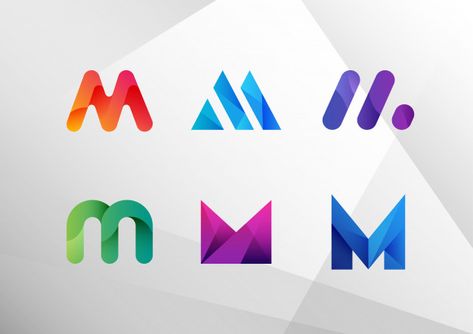 Abstract gradient letter m set Vector | Premium Download M Branding, M Logo Design, Abstract Gradient, Gradient Logo, V Logo, M Letter, M Logo, Minimal Logo Design, Abstract Logo