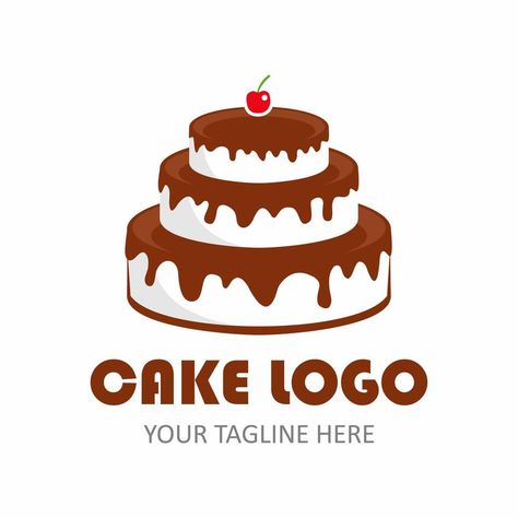 Cake Logo Design Free, Cake Vector Logo, Tools Logo, Logo Design Elements, Modern Bakery, Logo Design Graphics, Tool Logo, Cake Vector, Cake Logo Design