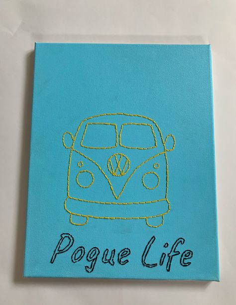 Volkswagen Embroidery, Vw Van Embroidery, Pogue Life, Outer Banks, Banks, Embroidery