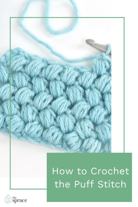 How To Make A Crochet Puff Stitch, Softest Crochet Stitch, Fluffy Crochet Stitch, Puff Stitch Crochet Blanket Free Pattern, Puff Crochet Stitch, Thick Crochet Stitch, Puff Stitch Crochet Blanket, Crochet Rows, Crochet Afgan