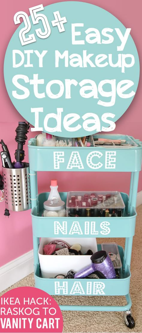 25+ Brilliant And Easy DIY Makeup Storage Ideas Makeup Storage Ideas, Diy Makeup Organizer, You Are My Superhero, Easy Diy Makeup, Make Up Diy, Rangement Makeup, Make Up Storage, Diy Makeup Storage, Makeup Organization Diy