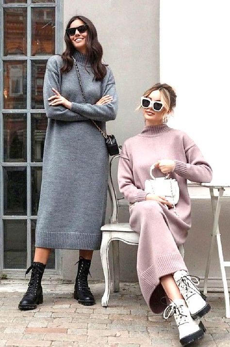 Coat Women Fashion, Outfit Trends, Gray Sweater, Knit Fashion, Winter Fashion Outfits, Style Blog, Fall Winter Outfits, Outfits Casuales, Look Fashion