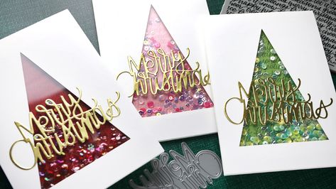 Clean & Simple Tree Shaker Cards with Kristina Werner - Simon Says Stamp Blog Kristina Werner, Simon Says Stamp Blog, Simple Tree, Bee Creative, Simple Christmas Tree, Holiday Background, Shaker Cards, Simon Says Stamp, Simon Says