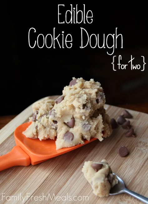 Edible Cookie Dough Recipe For Two, Cookie Dough Vegan, Edible Cookie Dough Recipe, Recipe For Two, Cookie Dough Recipe, Quick Treats, Family Fresh Meals, Pumpkin Chocolate Chip Cookies, Cookie Dough Recipes