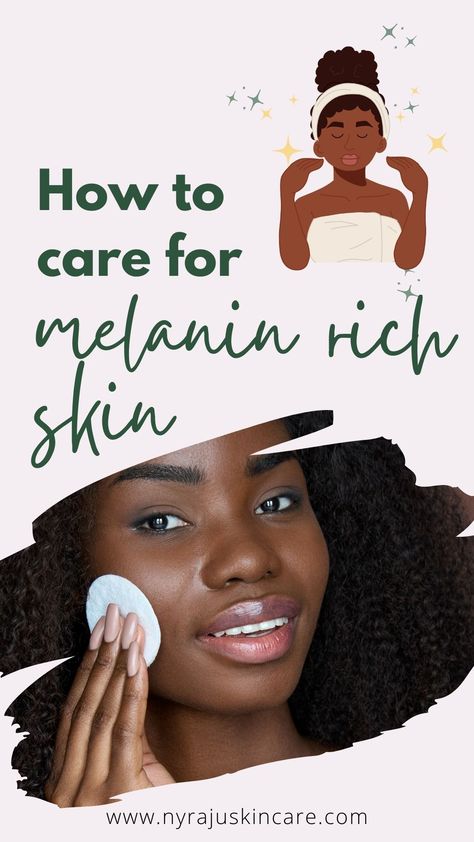 Looking for a Black women skincare routine for melanin rich skin? Dive into this blog post and learn how to care for your melanin-rich skin! From cleansing to treating specific issues, this guide covers everything you need to keep your skin glowing and healthy. Black women skincare never felt so easy and natural!​ Black Woman Skin Care Aesthetic, Skincare Routine For Black Women Over 40, Face Care Routine Black Women, Skin Care Routine For Black Women, Black Woman Skin Care, Skincare Routine Black Women, Black Skin Care Routine, Skincare Routine For Black Women, Black Women Skincare