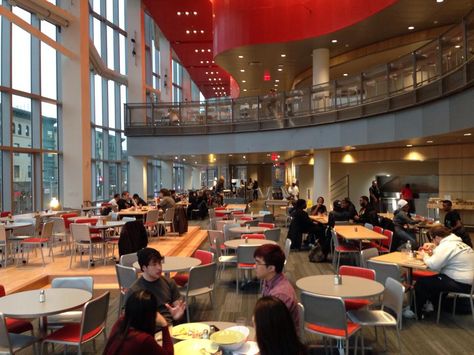 Berklee College of Music 160 Massachusetts Avenue Cafeteria. Rich School Cafeteria, College Cafeteria Aesthetic, Berklee Aesthetic, Berklee College Of Music Aesthetic, Cafeteria College, School Cafeteria Aesthetic, College Cafeteria, Long Shaggy Haircuts, University Cafeteria