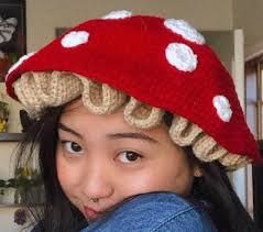 Crochet Beret Free Pattern, Mushroom Patterns, Crochet Hat Ideas, Beret Pattern, Mushroom Hat, Hat Patterns Free, Crochet Beret, Crochet Mushroom, Crochet Hat Free