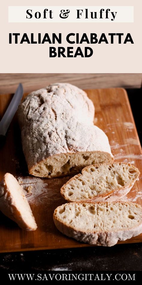 This Easy No Knead Italian Ciabatta Bread is a foolproof recipe for crusty, golden bread with a soft, airy center and delicate flavor. Perfect for sandwiches or dipping, it’s made with just five ingredients and is great for bakers of all skill levels. Authentic Italian Bread, Easy Italian Bread, Italian Bread Recipe, Authentic Italian Desserts, Ciabatta Bread Recipe, The Perfect Sandwich, Italian Bread Recipes, Best Homemade Bread Recipe, Perfect Sandwich