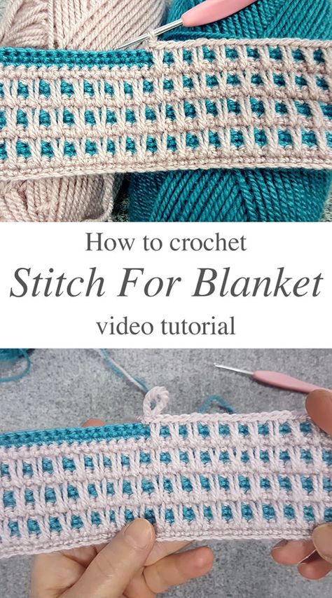 Crochet Stitch For Blanket Of Any Kind - Tutorial Crochet Stitch For Blankets, Interesting Crochet, Beau Crochet, شال كروشيه, Confection Au Crochet, Crochet Stitches For Blankets, Crochet Blanket Designs, Crochet Stitches Video, Crochet Simple