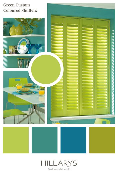 Blue Green Yellow Home Decor, Aqua And Lime Color Palette, Shutters Painted Ideas, Neon Green Colour Combinations, Aqua Colour Combinations, Colours That Go With Lime Green, Lime Green Interior Design, Colors That Go With Lime Green, Lime Colour Combinations