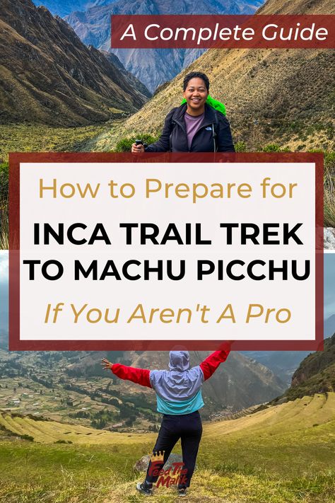 This hiking guide is for those who are planning on hiking the Inca Trail to Machu Picchu in Peru but don't have any prior experience. In this Inca Trail guide, I've included everything from what to expect on the trail to how to prepare for the Inca Trail hike and what were essentials in my Inca Trail packing list. I Peru Travel Inca Trail Peru Hiking Machu Pichu, Hiking Machu Picchu, Machu Pichu Hike, Inca Trail Packing List, Machu Picchu Peru Travel, Inca Trail Peru, Peru Trip, Hiking Peru, Beginner Hiker