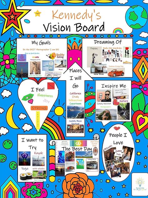 Vision Board Poster, Kids Vision Board, Online Vision Board, Vision Board Diy, Vision Board Printables, Vision Board Ideas, Vision Board Examples, Vision Board Party, Goal Board