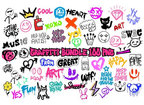 Graffiti Doodle Art, Graffiti Clipart, Fonts 2024, Dark Disney Art, Hip Hop Logo, Retro Hip Hop, Graffiti Lettering Fonts, Graffiti Doodles, Dark Disney