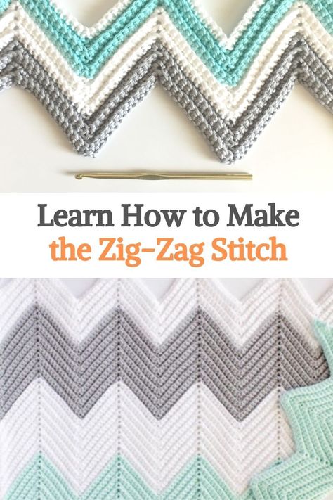 How To Knit Zigzag Pattern, Chevron Zig Zag Crochet Pattern, How To Crochet Zig Zag Pattern, Crochet Blanket Patterns Zig Zag, Crochet Chevron Stitch Tutorial, Zig Zag Blanket Crochet Pattern, Crochet Zig Zag Scarf Pattern Free, Zigzag Stitch Crochet, Free Zig Zag Crochet Pattern