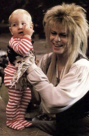 'Labyrinth', Jareth and Toby- Best babysitter ever! David Bowie Labyrinth, Bowie Labyrinth, Labyrinth 1986, Labyrinth Movie, Brian Froud, Goblin King, Intimate Photos, Musica Rock, I'm With The Band