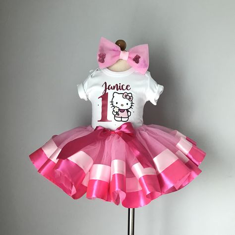 Hello Kitty Inspired Outfits, Hello Kitty Birthday Outfit, Hello Kitty Birthday Decorations, Hello Kitty Tutu, Hello Kitty Birthday Theme, Hello Kitty Theme Party, Baby Birthday Outfit, Hello Kitty Birthday Cake, Hello Kitty Decorations